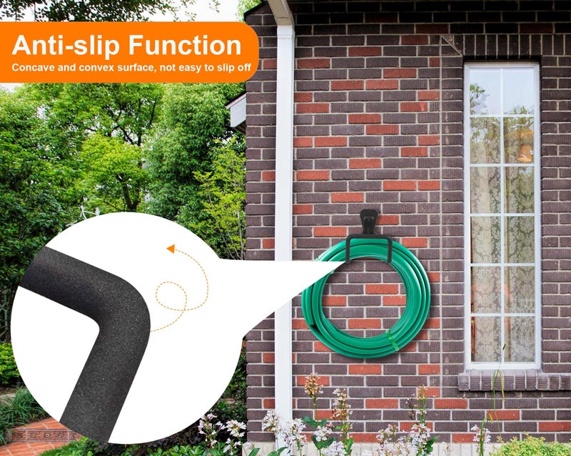 PeoMev Metal Garden Hose Holder - Heavy Duty Hose Hanger Wall Mounted Water Hose Holder for Outside Yard  Sturdy Hose Reel Hose Hooks for Water Hose - Image 5